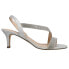 Фото #1 товара Nina Nieves Rhinestone Slingback Womens Silver Dress Sandals NIEVES-SILVER