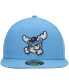 Фото #1 товара Men's Light Blue Wilmington Blue Rocks Authentic Collection Team 59FIFTY Fitted Hat