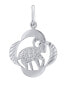 Фото #1 товара Silver pendant zodiac sign Aries - four-leaf clover SILVEGOB10281S04