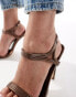 Фото #2 товара Public Desire Volta Wide Fit heeled sandals in bronze metallic