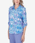 ფოტო #5 პროდუქტის Women's Summer Breeze Zig Zag Button Down Blouse