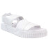 Puma Cali Platform X Selena Gomez Womens White Casual Sandals 370758-02