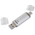Фото #2 товара Hama C-Laeta - 16 GB - USB Type-A / USB Type-C - 3.2 Gen 1 (3.1 Gen 1) - 70 MB/s - Silver