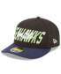 Фото #1 товара Men's Black and Navy Seattle Seahawks 2022 NFL Draft Low Profile 59FIFTY Fitted Hat