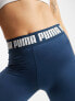 PUMA – Strong – Leggings in Metallic-Blau