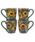 Sunflower Bouquet 16 PC-Dinnerware Set, Service for 4