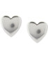 Фото #3 товара Puffy Heart Statement Button Earrings