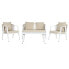 Фото #1 товара Набор стол и 3 кресла Home ESPRIT Белый Сталь 123 x 66 x 72 cm