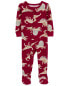 Toddler 1-Piece Dinosaur 100% Snug Fit Cotton Footie Pajamas 2T
