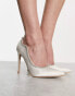 Фото #1 товара Be Mine Aditi embellished heeled shoes in ivory satin