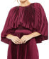 ფოტო #3 პროდუქტის Women's Pleated Caplet T-Length Gown Dress