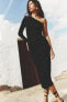 Фото #1 товара Трикотажное платье с асимметричным вырезом ZARA