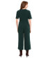 ფოტო #2 პროდუქტის Women's Tab-Waist Cropped Jumpsuit