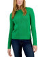 Фото #1 товара Women's Cotton Mirrored Cable-Knit Sweater