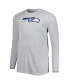 Men's Heather Gray Seattle Seahawks Big and Tall Waffle-Knit Thermal Long Sleeve T-shirt