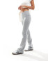 Фото #3 товара Cotton On bella fold over flare trousers in grey marl