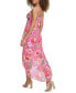 Фото #2 товара Women's Floral-Print Chain-Trim Midi Dress