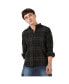 ფოტო #1 პროდუქტის Men's Dark Green Checkered Regular Fit Casual Shirt