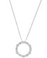 ფოტო #1 პროდუქტის Diamond Circle 18" Pendant Necklace (3/8 ct. t.w.) in 14k White Gold