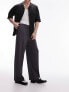 Фото #1 товара Topman drape wide leg jogger in charcoal