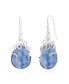 ფოტო #1 პროდუქტის Sterling Silver Pear-Shaped Kyanite Octopus Earrings