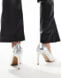 SEQWL pointed court shoes with stiletto heel in silver