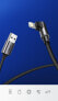 Фото #2 товара Kątowy kabel przewód do iPhone USB - Lightning MFI 2.4A 1m czarny