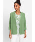 Фото #1 товара Women's 100% Cotton 3/4 Sleeve Open Front Cropped Cardigan