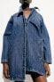 Trf denim trench jacket