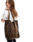 Pull&Bear shopper tote bag in leopard print - фото #2