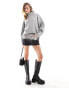 NA-KD knitted jumper with arm detail in grey 2XS - фото #4