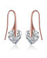 ფოტო #2 პროდუქტის Sterling Silver Cubic Zirconia Stylish Party Heart Earrings