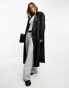 Фото #4 товара ASOS DESIGN satin dad coat in black