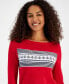 ფოტო #3 პროდუქტის Women's Anchor Boat Neck Long-Sleeve Sweater