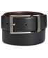 Фото #6 товара Men's Reversible Textured Reversible Dress Belt, Created for Macy's