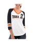 ფოტო #1 პროდუქტის Women's White, Black Martin Truex Jr Top Team V-Neck 3/4 Sleeve T-shirt