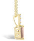 Фото #3 товара Morganite (1-3/8 Ct. T.W.) and Diamond Accent Pendant Necklace in 14K Yellow Gold