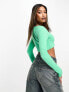 Фото #2 товара Nike Dance mini swoosh long sleeve crop top in spring green