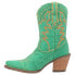 Dingo Y'all Need Dolly Embroidered Round Toe Cowboy Womens Green Casual Boots D
