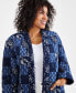 Women's Patchwork Quilted Open-Front Jacket, Created for Macy's