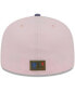 ფოტო #2 პროდუქტის Men's Pink, Blue Detroit Tigers Olive Undervisor 59FIFTY Fitted Hat