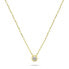 Elegant gold-plated necklace with zircon NCL86Y