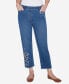 Фото #1 товара Scottsdale Women's Floral Embroidered Ankle Fringe Pants