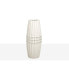 Vase Romimex White Silver Ceramic 10 x 25 x 10 cm