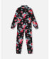 Фото #2 товара Toddler Girls Two Piece Thermal Underwear Set Black Printed Roses - Toddler|Child