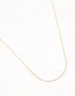 ASOS DESIGN sterling silver 14k gold plated rope chain necklace