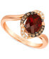 Кольцо Le Vian Cinnamon Citrine & Diamond Halo Twist Gold. Pomegranate Garnet/Rose Gold, 7 - фото #1