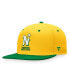 ფოტო #2 პროდუქტის Men's Gold/Kelly Green Minnesota North Stars Iconic Heritage Two-Tone Panel Fitted Hat