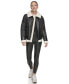 Women's Mixed Puffer Jacket With Faux Leather and Sherpa Trim