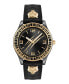 ფოტო #1 პროდუქტის Women's Eclipse Three Hand Quartz Black Silicone 36MM